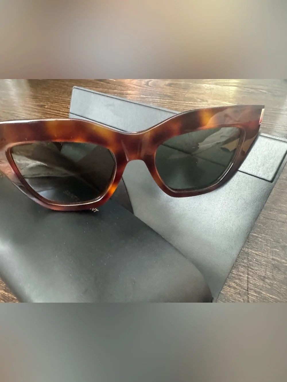 St Laurent women Sunglasses - tortoise brown Classic Polarized Lenses
